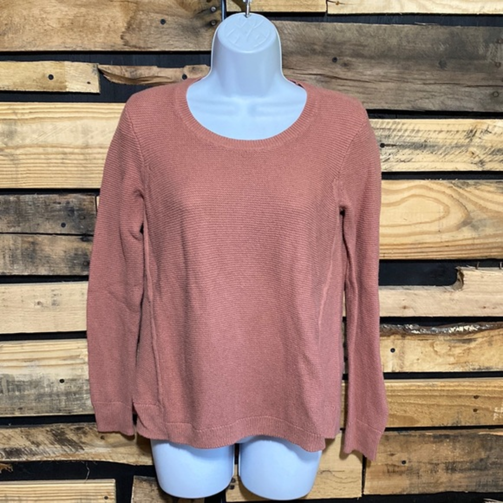 Madewell Riverside‎ Texture Sweater In Pink Size Small